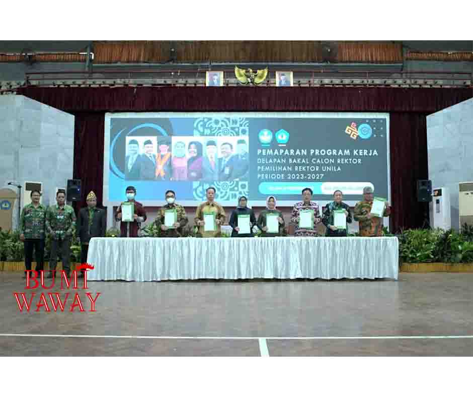 DELAPAN BAKAL CALON REKTOR UNILA PAPARKAN VISI, MISI, DAN PROGJA