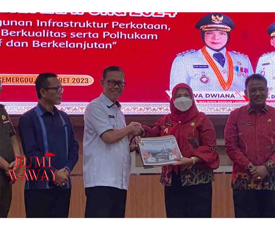 SEKDAPROV LAMPUNG FAHRIZAL DARMINTO BUKA MUSRENBANG RKPD TAHUN 2024 KOTA BANDARLAMPUNG