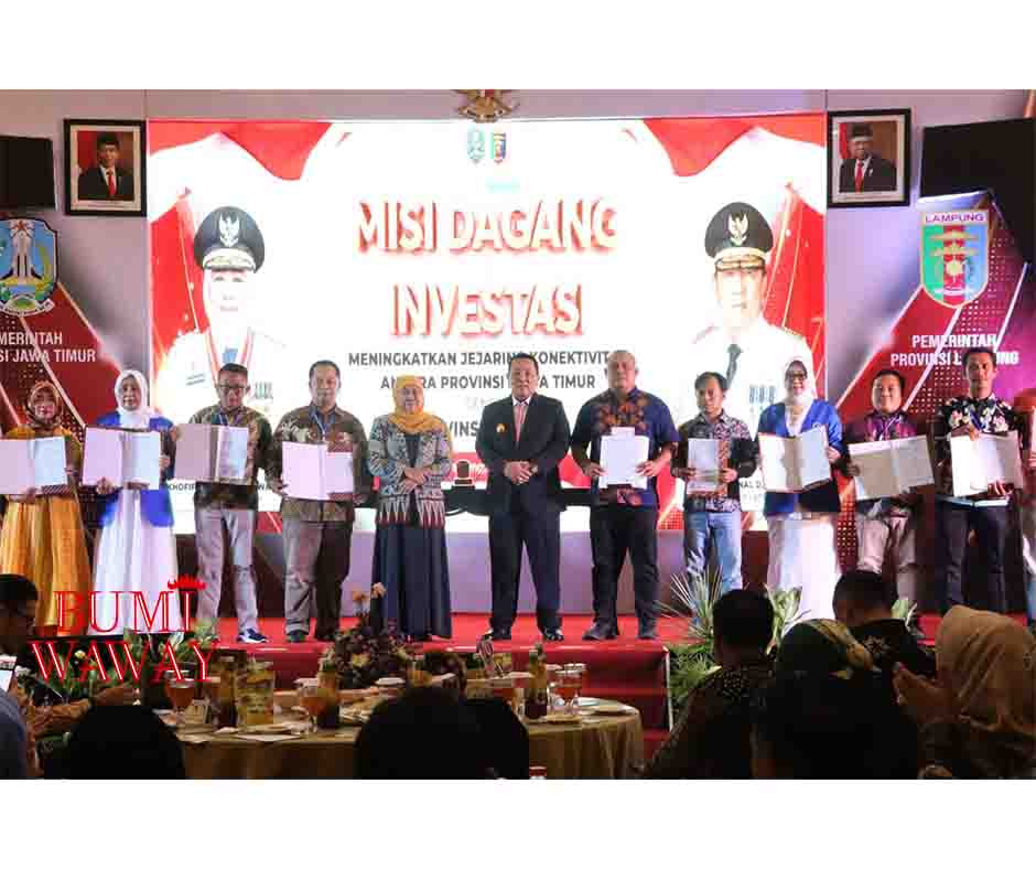 PEMPROV LAMPUNG JALIN KERJASAMA DENGAN PEMPROV JAWA TIMUR MELALUI MISI DAGANG DAN INVESTASI