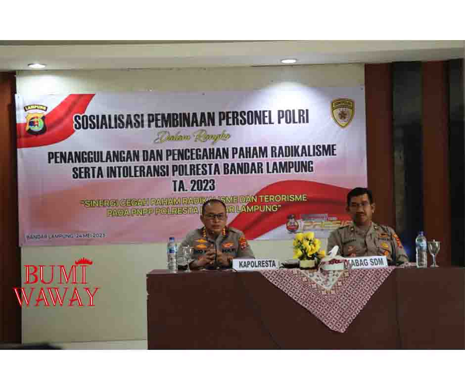 POLRESTA BANDARLAMPUNG GELAR KEGIATAN SOSIALISASI PENANGGULANGAN DAN PENCEGAHAN PAHAM RADIKALISME