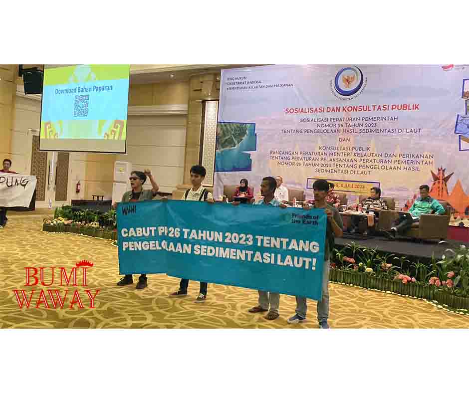 NELAYAN LAMPUNG TUNTUT PEMERINTAH UNTUK MENCABUT PP 26/2023TENTANG PENGELOLAAN SEDIMENTASI DI LAUT