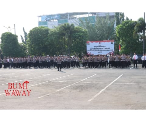 POLRESTA GELAR UPACARA KESADARAN NASIONAL DI HALAMAN MAPOLRESTA BANDARLAMPUNG