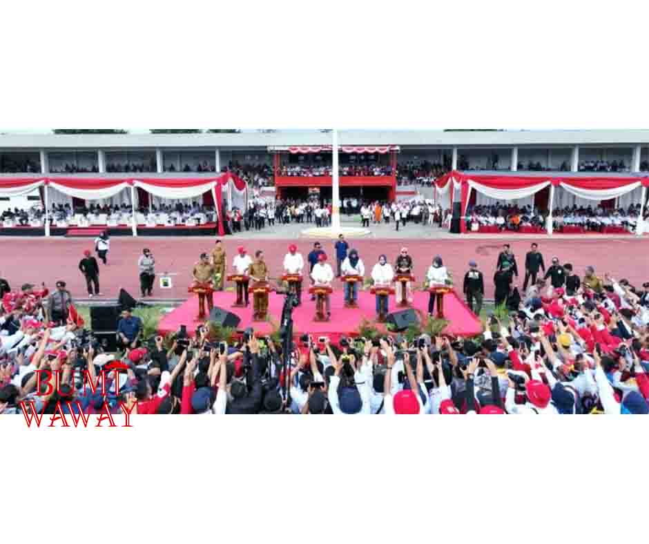 JUSUF KALLA RESMI BUKA JUMBARA PMR KE-IX DI STADION JATI KALIANDA LAMPUNG SELATAN