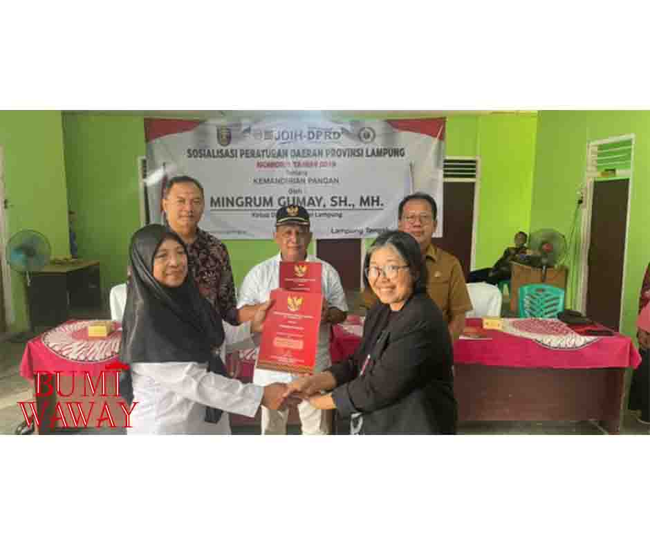 KETUA DPRD MINGRUM GUMAY SOSPERDA KEMANDIRIAN PANGAN DI LAMPUNG TENGAH