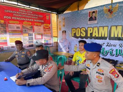 Operasi Ketupat Krakatau 2025, Polres Pesisir Barat Berikan Pelayanan dan Pengamanan Melalui Pos Pengamanan Mandiri