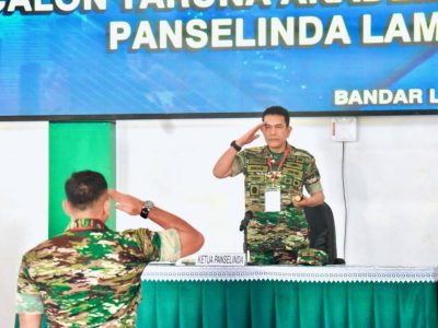 Danrem 043/Gatam Pimpin Penandatanganan Pakta Integritas Calon Taruna Akademi TNI 2025 di Lampung