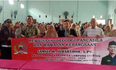 Anggota DPRD Lampung Selatan Gelar Sosialisasi Pembinaan Ideologi Pancasila dan Wawasan Kebangsaan di Candipuro
