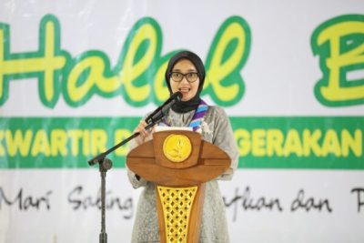 Wamabida Pramuka Lampung Jihan Nurlela Hadiri Halal Bihalal Kwarda Pramuka di Lampung Timur