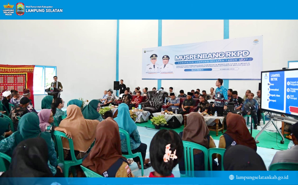 Pembangunan Lampung Selatan Dimulai dari Desa, Bupati Egi Tegaskan Potensi Lokal Jadi Motor Ekonomi di Musrenbang RKPD 2027 Way Panji