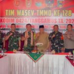 Tim Wasev Pusterad Tinjau TMMD ke-128 di Tanggamus, Kasrem 043/Gatam: Pembangunan Tetap Dikebut Meski Diguyur Hujan